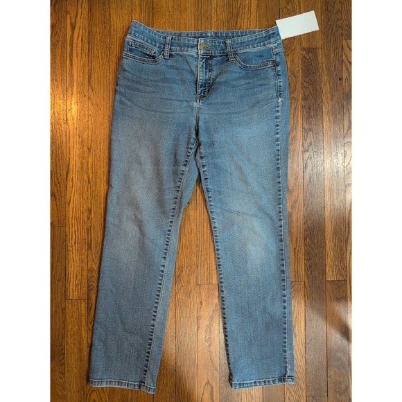 St. John's Bay Denim - EUC St. John's Bay Straight Leg Stretch Denim Jeans Sz 10 Short 10S Medium Wash
